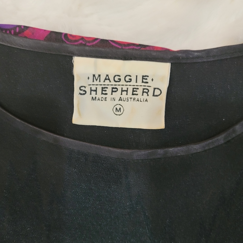 Vintage Maggie Shepherd Blouse M 1980s - Picture 3 of 6